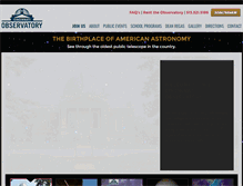 Tablet Screenshot of cincinnatiobservatory.org